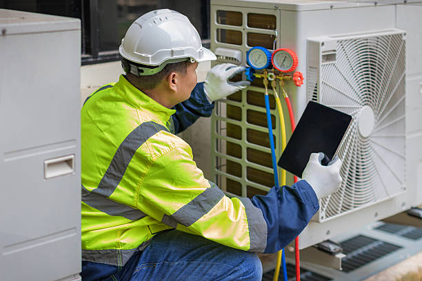 Professional Hvac Installation technician working in Yoder, CO